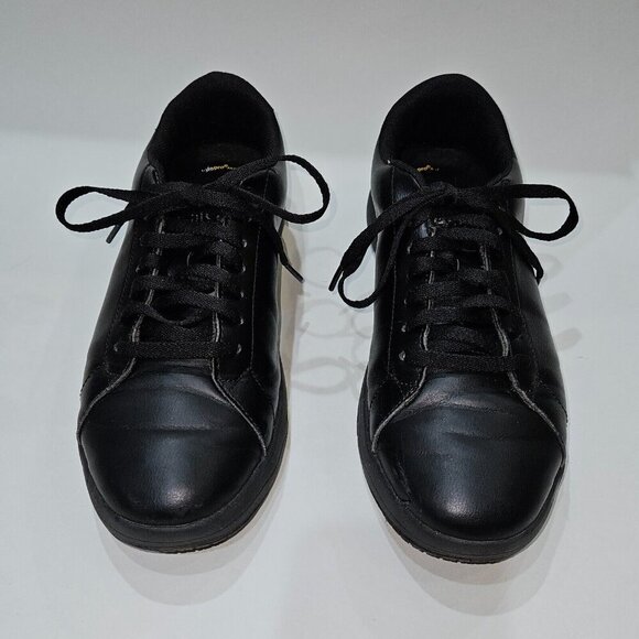 TredSafe Slip Resistant Shoes Black Lace-Up Anti Fatigue Men's 8.5 (toe wear) - Picture 1 of 14
